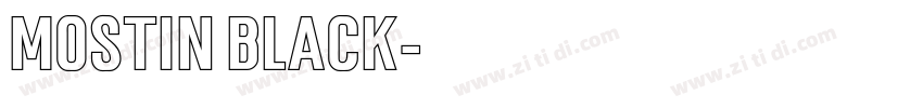 Mostin Black字体转换